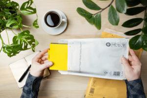 Recycled bubble mailers for sending items
